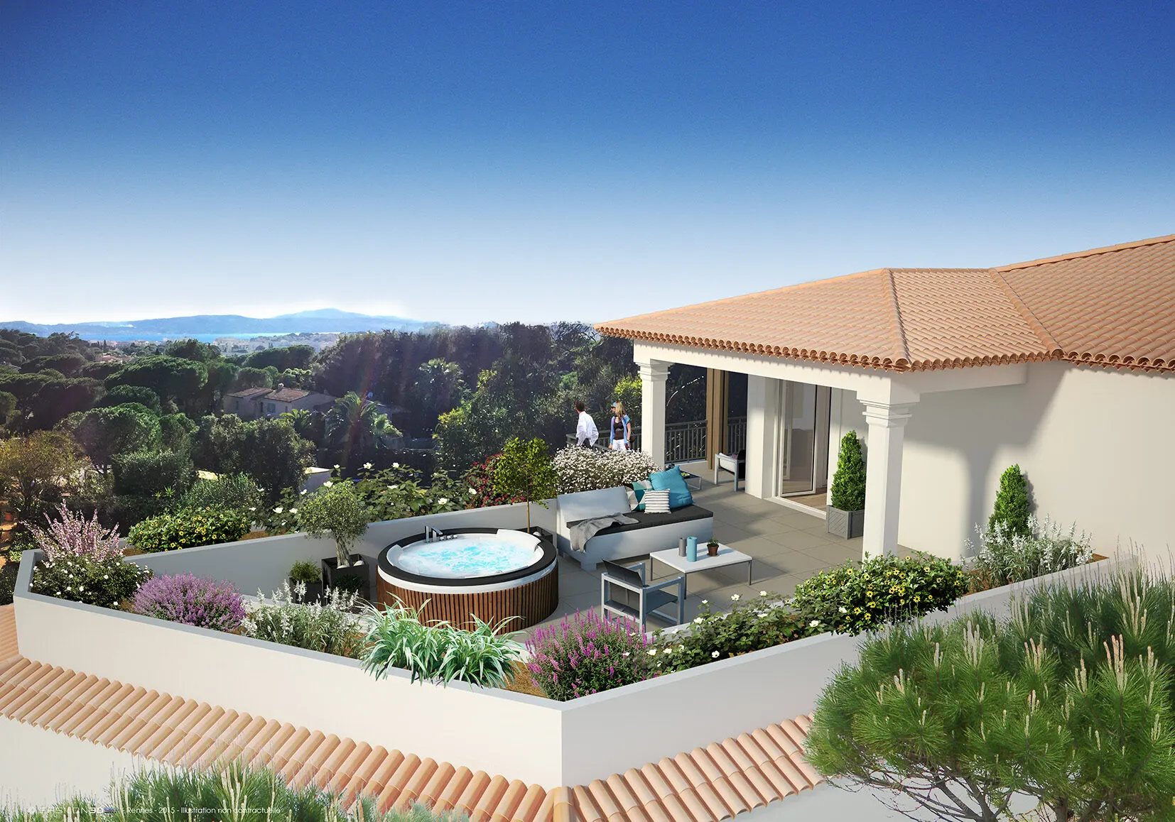 Villa Saquèdes – les terrasses