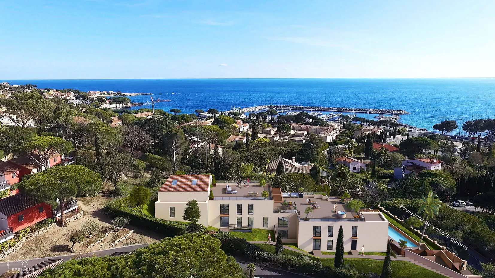 Vue sur la mer depuis la résidence Cap Turquoise aux Issambres